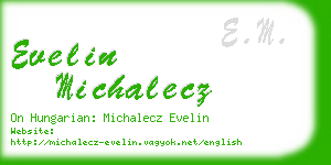 evelin michalecz business card